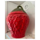 Ceramic Strawberry Cookie Jar