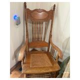 Antique Cane Seat Rocking Chair