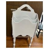 White Wooden Magazine Rack