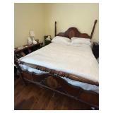 Vintage Wooden Four-poster Bed