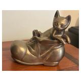 Solid Brass Kitten Figurine