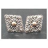 18k and Sterling earings