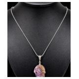 Amethyst Skull Necklace