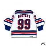 Wayne Gretzky Autographed Vintage Throwback White CCM New York Rangers Jersey - UDA