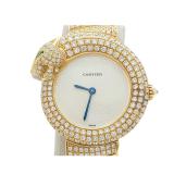 Cartier Panthere 18K Gold Diamond Womens Watch Quartz 1925 Model