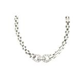 Cartier Maillon Panthere Diamond 18K White Gold Necklace