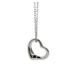 Tiffany & Co. 925 Sterling Silver Open Heart Pendant Necklace
