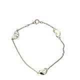 Tiffany & Co. Lucky Life Bean 3 Motif 925 Sterling Silver Bracelet