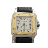 Cartier Santos Galbe Lm W200114b Quartz Womens Watch with Leather Strap