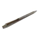 Caran d Ache Geneva Silver Tone Textured Metal Ballpoint Pen