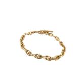 Hermes Chene Dunkle 18K Rose Gold Mariner Link Bracelet