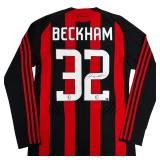 David Beckham Autographed 2008-09 AC Milan Home Jersey