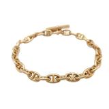 Hermes Chene Dunkle 18K Rose Gold Mariner Link Bracelet (2)