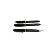 Pilot 14K Gold Nib Black Fountain Pen and Ballpoint Set, 3 Pieces