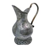 Antique Qajar Engraved Copper Pitcher