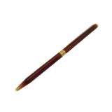 Vintage S.T. Dupont Brown Lacquer Style and Gold Tone Ballpoint Pen