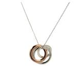Tiffany & Co. Interlocking Three Ring Necklace in Rose Metal and Sterling Silver