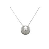 Cartier Amulette Diamond Pave Large 18K White Gold Pendant Necklace