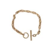 Hermes Chene Dunkle 18K Rose Gold Mariner Link Bracelet (3)