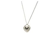 Tiffany & Co. 925 Sterling Silver Puffed Heart Pendant Necklace