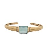 Bvlgari Blue Topaz Diamond 18K Rose Gold Bangle Bracelet
