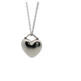 Tiffany & Co. Sterling Silver 925 Heart Locket Pendant Necklace