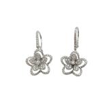Graff Wildflower Diamond 18K White Gold Earrings