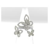 Graff Butterfly Silhouette Diamond 18K White Gold Ring