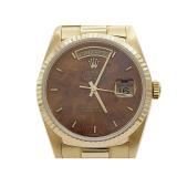 Rolex 18238 Mahogany Dial 18k Gold President Watch with Box