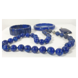 Four-Piece Lapis Lazuli Jewelry Set
