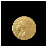 Gold 1925 Indian Head $2.50, Quarter Eagle Coin