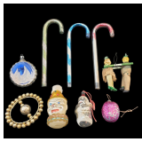 Assortment Of Victorian German & Vintage Cane Ornaments