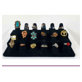 Assortment Of 18 Vintage Rings