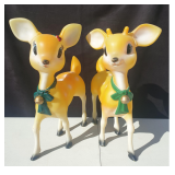 Vintage 24” Reindeer Blow Mold Pair Christmas Decor
