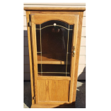 Oak Glass Door Display Cabinet
