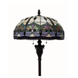 Tiffany Styled Stained Glass Floor Lamp