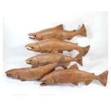 Signed, Childers, Terracotta Fish Wall Plaques Set of Five