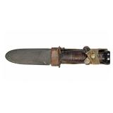 WWII USN MK1 Mark 1 Fighting Knife With Sheath