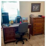 Desk, chest of drawers