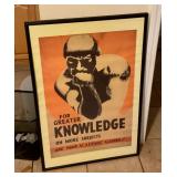 Knowledge poster framed