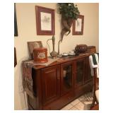 Buffet, prints, cornucopia baskets