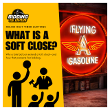 Soft Close Auction Explained - Online Bidding, Max Bid, Red Flying A Gasoline Sign, Auction Tips