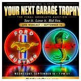 Ford Mustang and Shelby Cobra Neon Signs - Red, Yellow, Blue, Green Neon, Vintage Style Garage