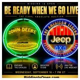 John Deere and Jeep 4x4 Neon Signs - Green, Yellow, Blue, Red Neon, Vintage Style Farm Signs