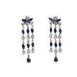 sapphire and dimaond earrings