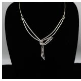 white gold and diamond necklace