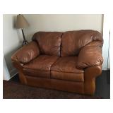 Leather loveseat