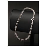 8-Inch Sterling Silver Curb Link Bracelet