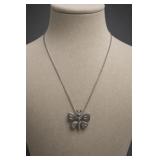 Sterling Silver Butterfly Pendant Necklace