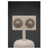 Sterling Silver Floral Stud Earrings